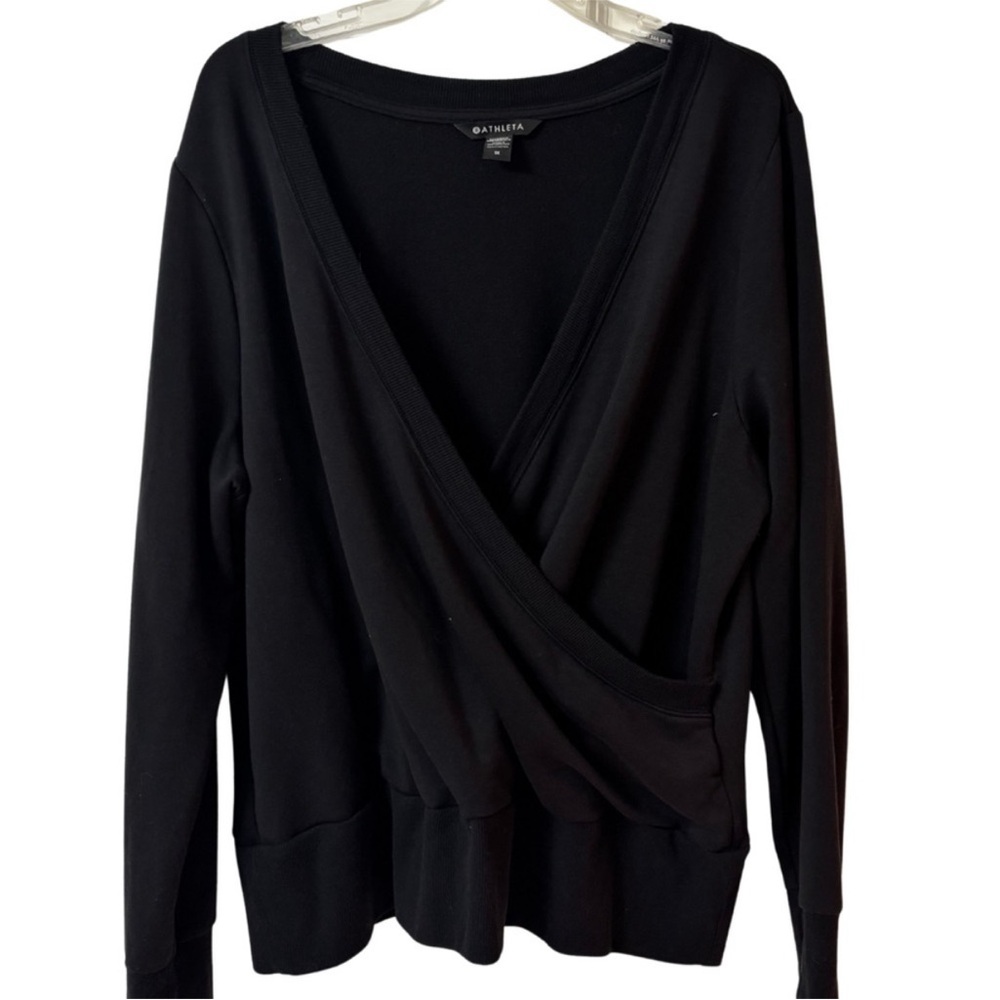Athleta Black Wrap Sweatshirt